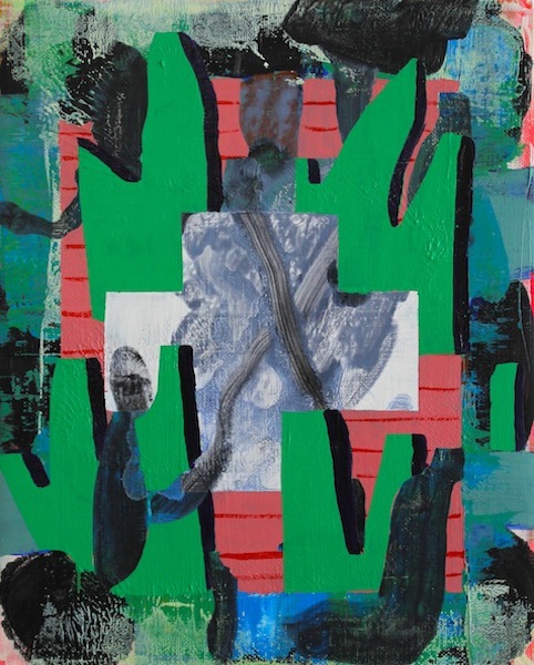 John Berry: Atacombs, 2018, acrylic on canvas, mounted on wood, 25,5 x 20,5 cm 


